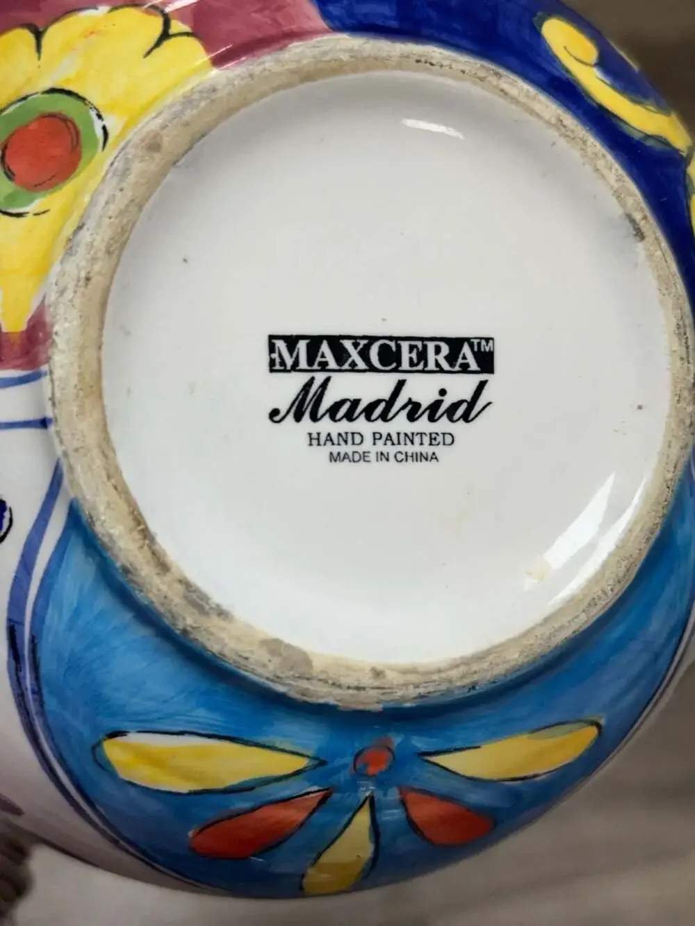 Maxcera Madrid Hand Painted Ceramic Pitcher